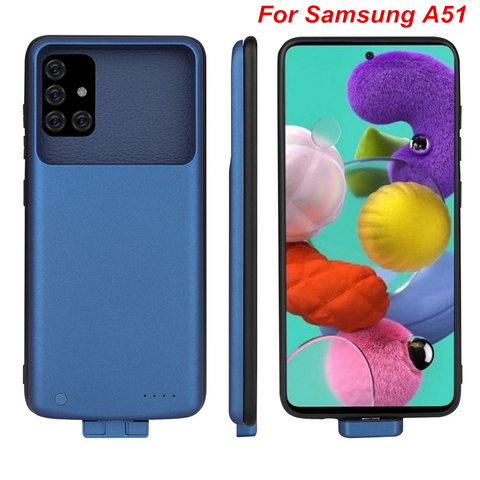 Funda de batería de 5000 Mah para Samsung Galaxy A51, cargador de batería con Clip trasero suave ► Foto 1/6