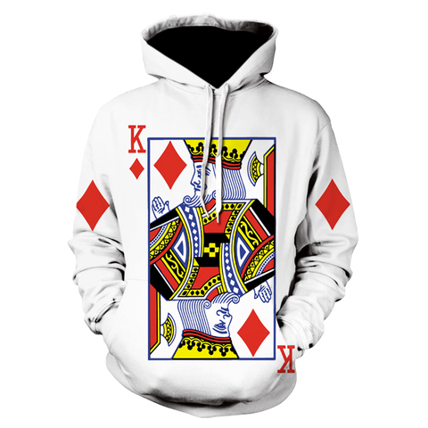 Sudadera con capucha de póker 3D para hombre y mujer, nueva moda de otoño, jersey de manga larga ► Foto 1/6