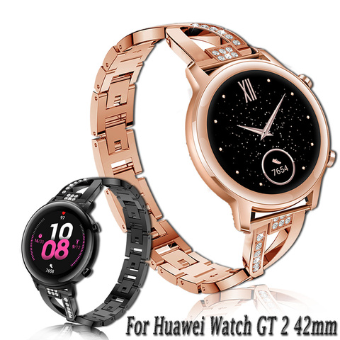 Correa de Metal para Huawei Watch GT 2 / Honor magic Watch 2, repuesto de correa de acero inoxidable de 42mm ► Foto 1/6