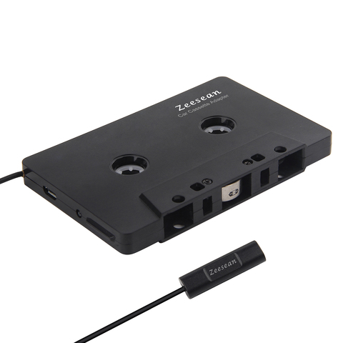 Adaptador de Cassette Bluetooth para coche, con Audio estéreo, cinta de Cassette inalámbrica a adaptador Aux, adaptador de Cassette para teléfono inteligente (negro) ► Foto 1/6