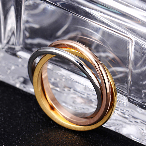 MANGOSKY-anillo de acero inoxidable para hombre y mujer, 6mm ► Foto 1/6