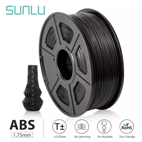 Filamento de impresora SUNLU ABS 3D filamento ABS 1,75mm filamento de impresión 3D precisión Dimensional de bajo olor +/-0,02mm 2,2 LBS (1 KG) ► Foto 1/6