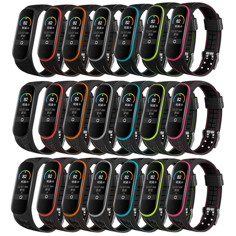 Correa de silicona deportiva para Xiaomi Mi band 5, 4, 3, reemplazo de banda inteligente ► Foto 1/6