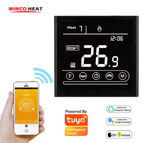 Termostato Wifi MK70 para calefacción de suelo eléctrica, controlador de temperatura para agua y Gas de 95-240V, funciona con Alexa y Google Home ► Foto 1/6