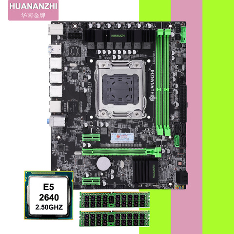 Placa base Micro ATX de la marca HUANANZHI X79 con CPU RAM bundle CPU Xeon E5 2640 2,5 GHz RAM 16G(2*8G) DDR3 REG ECC ► Foto 1/6