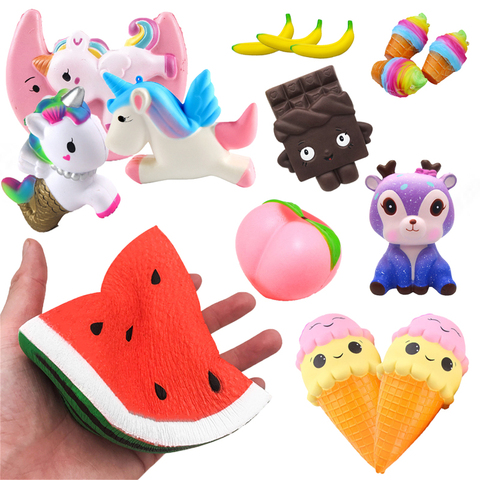 Juguete antiestrés Kawaii para adultos y bebés, juguete antiestrés de la serie de frutas de imitación, alivio del estrés de elevación lenta ► Foto 1/6