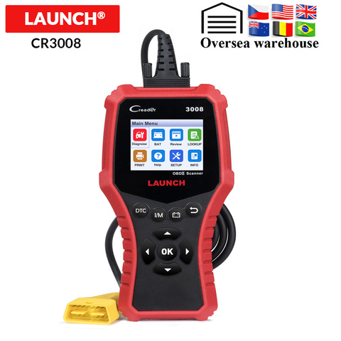 LAUNCH-lector de código Creader 3008 OBD2, escáner compatible con obd2 +, control de batería, herramienta de diagnóstico CR3008 OBDII, actualización gratuita PK KW850 ► Foto 1/6