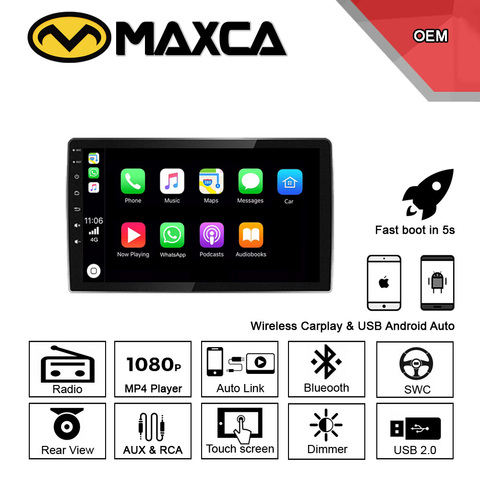 MAXCA OEM 2 din inalámbrico Carplay Android auto radio para Toyota Honda Nissan Suzuki Mazda VW Skoda Hyundai Kia reproductor Multimedia ► Foto 1/6