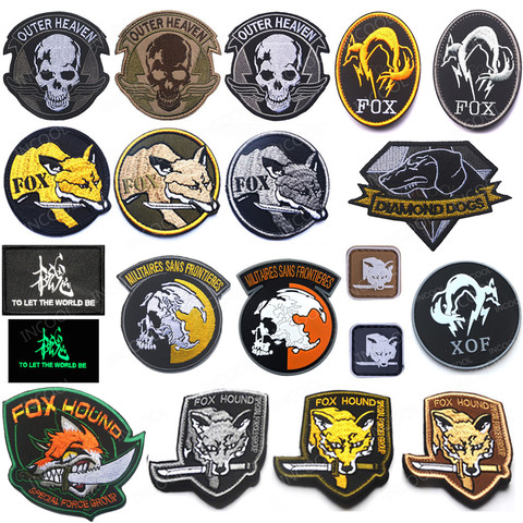 FOX PVC parches bordados táctico parche militar emblema combate goma bordado insignias para mochila, ropa chaquetas ► Foto 1/6