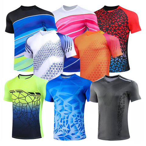 Directo Camisas Mujer hombre chica Tenis de Mesa Kit de uniformes de poliéster bádminton T camisa ropa de PingPong equipo camisetas de juego ► Foto 1/6