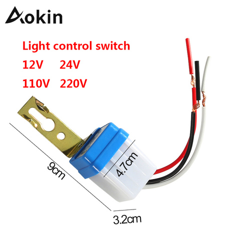 Interruptor de Sensor de luz, fotocélula automática 10A, DC 12V 24V 110V 220V ► Foto 1/6