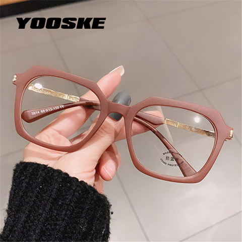 YOOSKE-gafas con bloqueo de luz azul TR90 para hombre y mujer, anteojos cuadrados de gelatina a la moda, con montura para lentes de computador y protección contra la radiación ► Foto 1/6