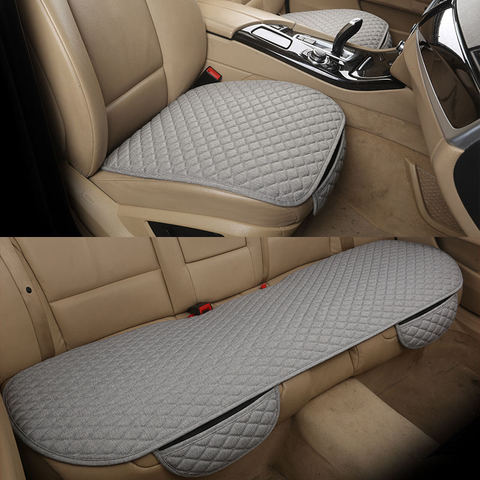 Funda de lino para asiento de coche, accesorios para silla de coche, cojín para asiento trasero de coche, protección ambiental ► Foto 1/6