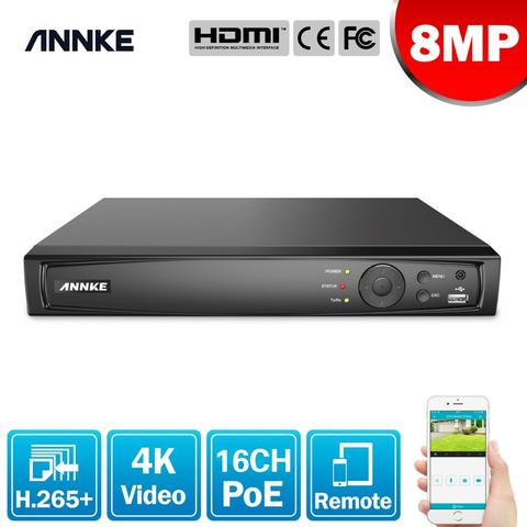 ANNKE 8MP 16CH POE grabadora de Video 4K H.265 + NVR para POE 2MP 4MP 5MP 8MP IP Cámara POE de vigilancia de la casa de seguridad de detección de movimiento ► Foto 1/6