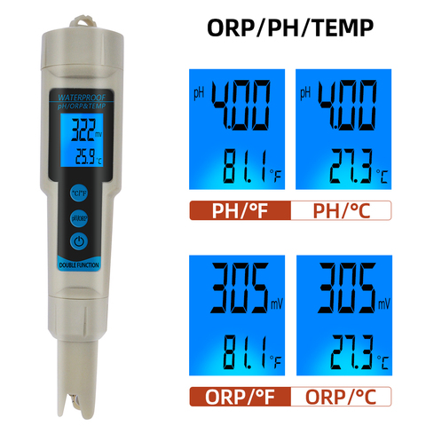 Medidor ORP-3569 ORP 3 en 1, medidor de temperatura de pH ORP con retroiluminación, medidor Digital multiparámetros de calidad del agua, 40% de descuento ► Foto 1/6