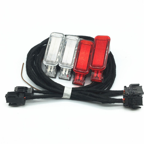 Luz Interior del coche Panel de la puerta de advertencia lámparas de luz de arnés de cableado para A3 S3 A4 A5 A6 A7 A8 Q3 Q5 Q7 TT RS3 8KD947415C 8KD947411 ► Foto 1/6