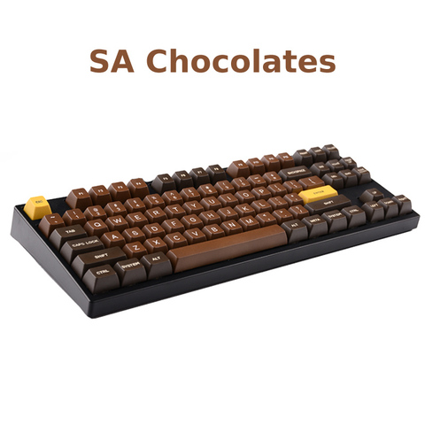 Juego de teclas de perfil SA para sublimación, PBT, chocolates, tiza, Teclado mecánico Miami, para interruptores MX ► Foto 1/5