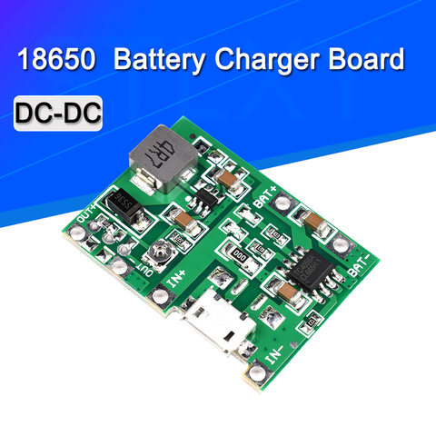 De iones de litio de 18650 de 3,7 V 4,2 V batería placa del cargador DC-DC Step Up Boost Módulo de circuitos integrados ► Foto 1/3