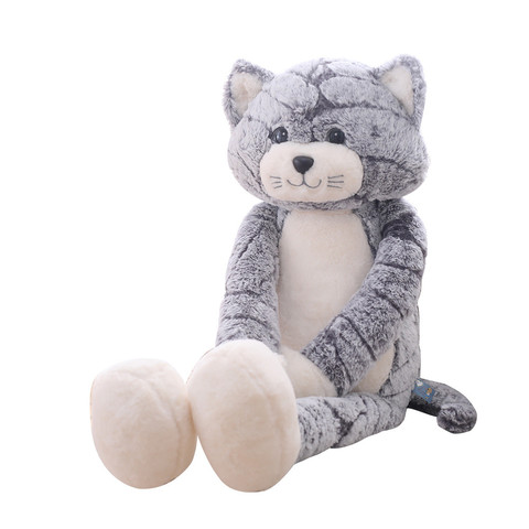 Juguetes de peluche de alta calidad para niños, juguete de felpa de gato gris, negro y rosa de 50/90cm, regalo de cumpleaños para niños ► Foto 1/6