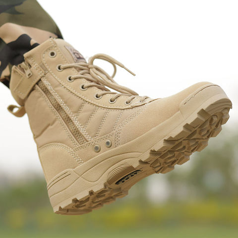 Botas Militares tácticas de desierto para hombre, Zapatos de seguridad de trabajo, botas de combate Militares, Zapatos Militares ► Foto 1/6