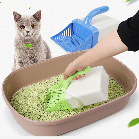 Pala de arena para gatos herramienta de limpieza para mascotas productos de limpieza de plástico inodoro para cucharas de comida para perros ► Foto 1/6