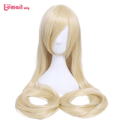 L-mail peluca 60 pulgadas 150 cm largo mujeres Cosplay Pelucas 10 color recto Rubio beige Pelo sintético perucas Cosplay peluca ► Foto 1/6