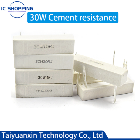 30W cemento cerámico de resistencia 5% 0,5-300R 1,2 2 2,5 3 4 5 6 8 10 12 15 20 22 25 30 47 50 68 82 100, 120, 150, 180, 200 220Ohm ► Foto 1/3