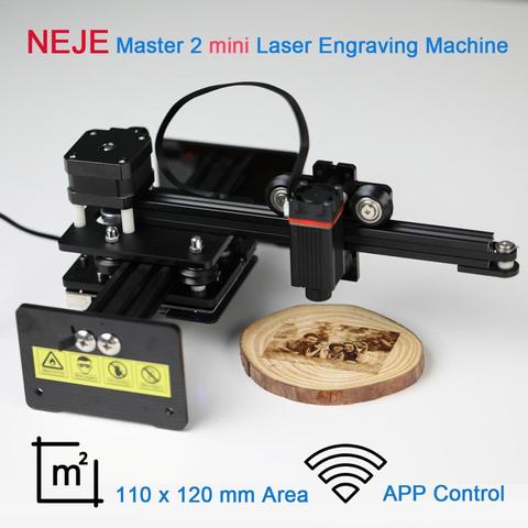 NEJE-Mini grabador láser Master 2 CNC, máquina de tallado y grabado de alta velocidad, Control por aplicación inalámbrica inteligente, 110x120mm, protección de rollo ► Foto 1/6