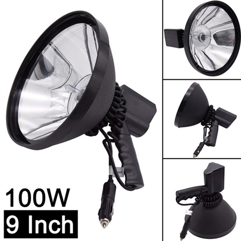 4/7/9 pulgadas luz lámpara Super brillante foco portátil de caza luz pesca de Camping al aire libre de la luz de reflector 12V 24V luces del coche ► Foto 1/6