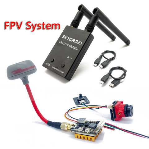 5,8G receptor FPV UVC Video enlace descendente OTG VR teléfono Android con 5,8G de 600mW fpv transmisor y CMOS 1200TVL Cámara fpv ► Foto 1/6