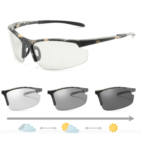 Gafas fotocromáticas para ciclismo para hombre y mujer, lentes polarizadas de camuflaje con cambio de Color, para deporte táctico y pesca, AC0292 ► Foto 1/6