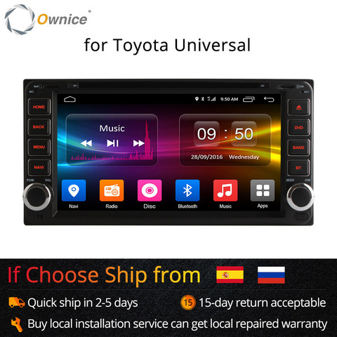 Ownice Android 6,0 Octa 8 Core 2G RAM reproductor de dvd del coche para Toyota Hilux Toyota VIOS Camry antiguo Prado RAV4 Prado 2003-2008 en la red 4G LTE ► Foto 1/5