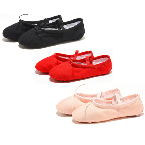 USHINE-Zapatos planos De Punta De Ballet para niños y mujeres, zapatillas suaves De Ballet BD, vientre, gimnasio, Yoga y baile, color blanco y negro ► Foto 1/6