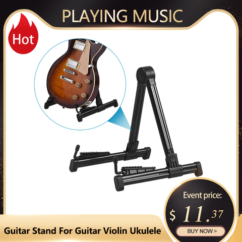 Soporte portátil para guitarra, de plástico ABS, retráctil, plegable, para bajo, guitarra, violín, ukelele, para guitarras ► Foto 1/6