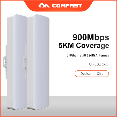 COMFAST-antena inalámbrica para exteriores, punto a punto, CF-E313AC, 5KM, cpe, puente AP de 900Mbps, 5,8G, WIFI, CPE, nanoestación WIFI ► Foto 1/6