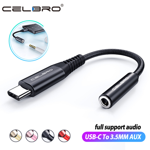 Adaptador de Audio auxiliar USB tipo C a 3,5mm, para Xiaomi mi 10, 9 pro, Samsung S20, OnePlus 7T pro, 3,5mm, Conector de auriculares ► Foto 1/6