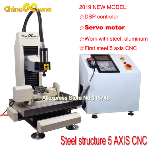 Fresadora de acero DSP de 5 ejes CNC 2022, estructura de Metal de acero de 2,2 kW, enrutador CNC, máquina de grabado para acero metálico, novedad de 3040 ► Foto 1/1