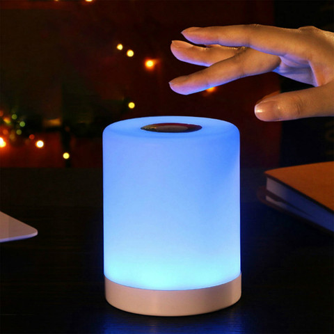 Lámpara de mesilla inteligente con USB, luz LED creativa de la amistad para cama, escritorio, dormitorio, mesita de noche, regalo de Navidad ► Foto 1/6