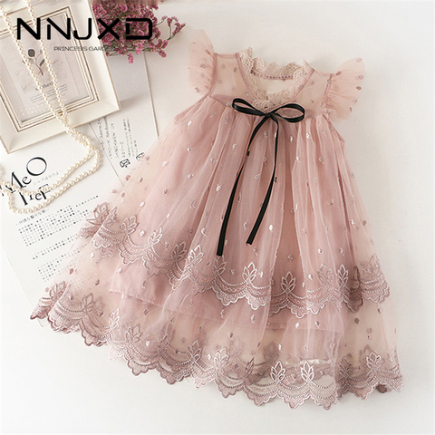 Chicas encaje Vestido nuevo Floral vestidos infantiles para niñas Vestido de princesa niños ropa niñas Vestido Casual 3 8Y Vestido Infantil ► Foto 1/5