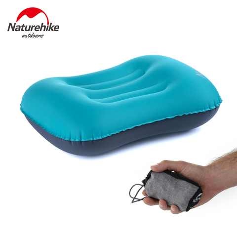 Naturehike fábrica portátil al aire libre inflable almohada de viaje almohada Aeros inflable cojín suave cuello reposacabeza protector ► Foto 1/6