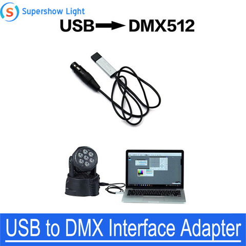 Cable adaptador de Interfaz de USB a DMX para luz de escenario, controlador DMX512, atenuador, conversión de señal USB DMX ► Foto 1/6