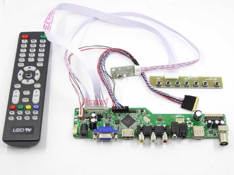 Yqwsyxl Kit para B101AW03 V0 V.0 B101AW03 V1 V.1 TV + HDMI + VGA + AV + USB LCD pantalla LED controlador de la Junta ► Foto 1/6