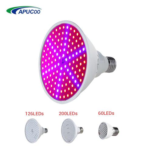 Bombillas LED E27 de espectro completo para cultivo, lámpara LED roja y azul para plantas de interior, Hydro flor, tienda de cultivo de vegetales, fitoamplificador, 60/126/200 LED ► Foto 1/6