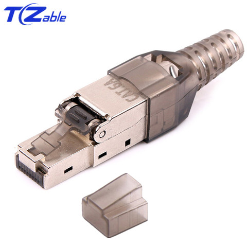 Adaptador CAT6A RJ45, 10Gbps blindado, herramienta RJ45, conector de Cable de crimpado gratis, conector Ethernet para CAT.6A CAT.7, Cable de red Ethernet ► Foto 1/6