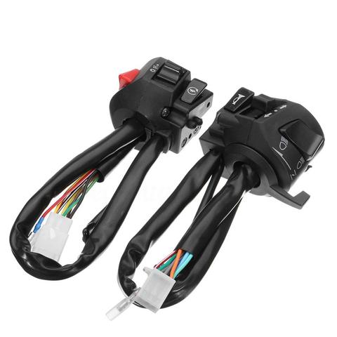 2 unidades/juego de bocina Universal para manillar de motocicleta, interruptor de Control de luz de señal de giro, accesorios para motocicleta, piezas de repuesto ► Foto 1/6