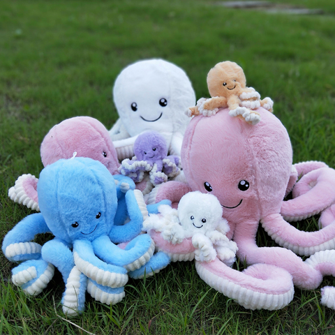 Colgante de pulpo de simulación de dibujos animados para niños, juguete de peluche, Animal suave, accesorios para el hogar, muñeca, regalo de cumpleaños ► Foto 1/5