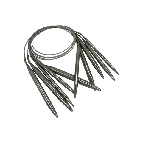 1,5-10mm de acero inoxidable agujas de tejer circulares agujas de ganchillo pines aguja herramientas artesanía para el conjunto de ganchos de tejido DIY ► Foto 1/6