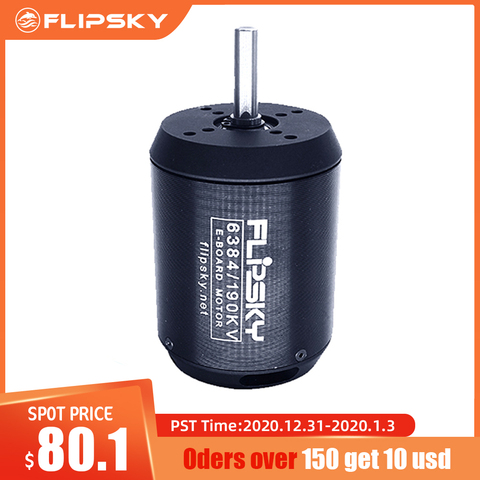 Motor de correa 6384 190KV 4000W, eje de Motor de CC de 8/10mm para patinete eléctrico, piezas de repuesto para modelo de patinete eléctrico, 8mm, Flipsky ► Foto 1/6