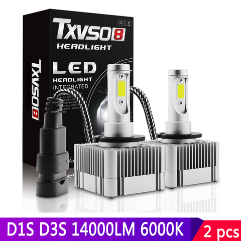 Uds D1S D3S LED faros HID conversión lámparas 36W 26000LM Super brillante 2 lados 360 grados impermeable lámpara del automóvil ► Foto 1/6