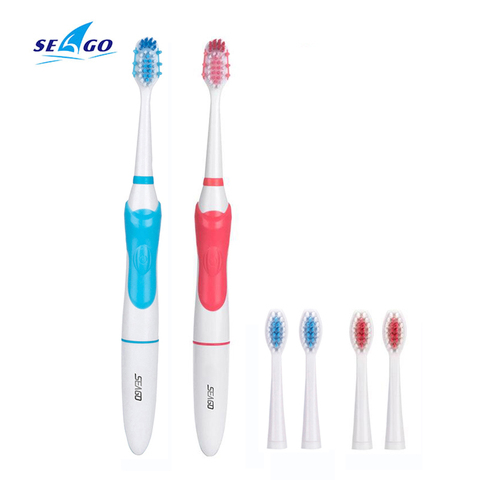 Seago-cepillo de dientes eléctrico sónico para adultos, SG-663 para la salud Oral, blanquea los dientes (1 mango + 3 cepillos) ► Foto 1/6